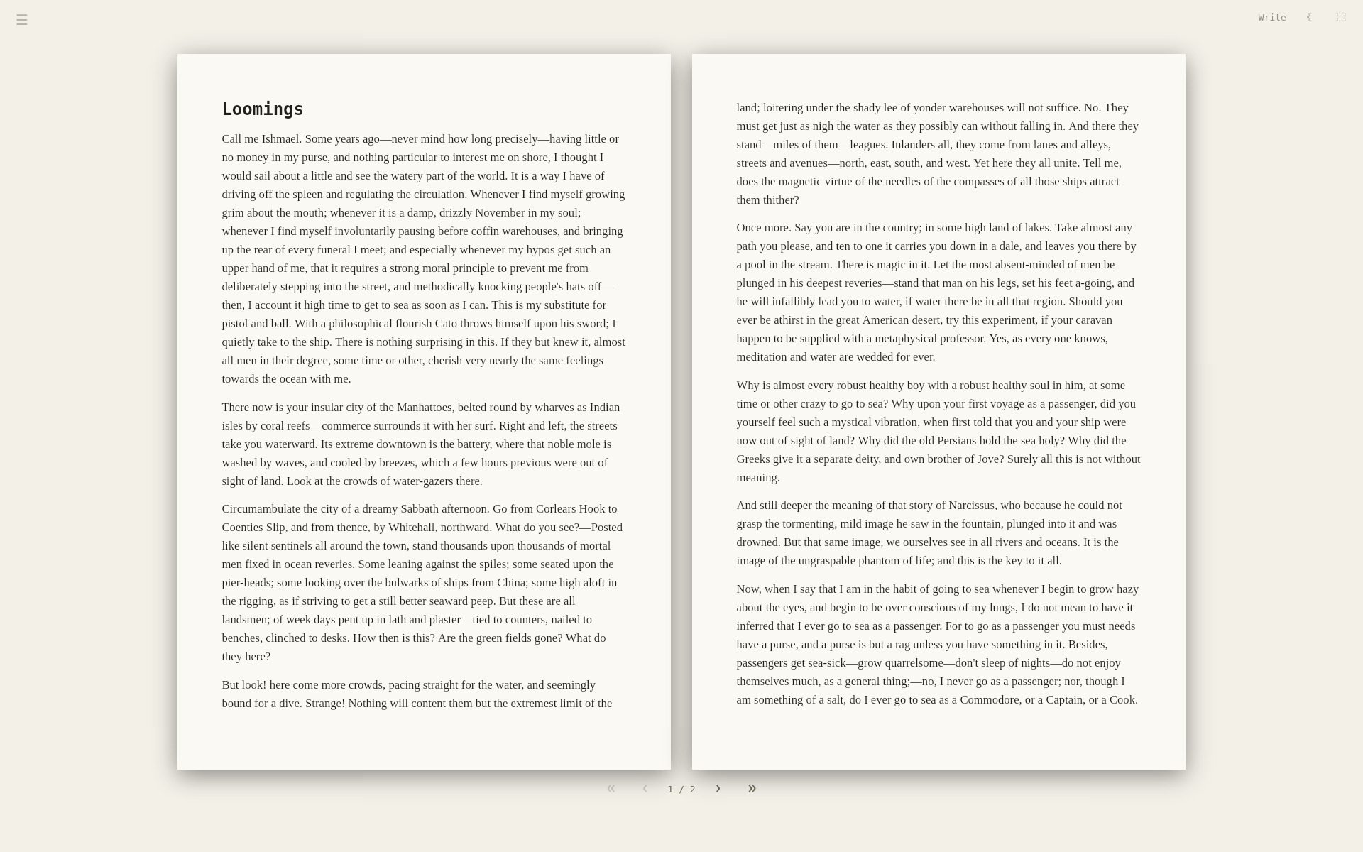 write-a-lot in read mode: a two-page open-book spread on light paper